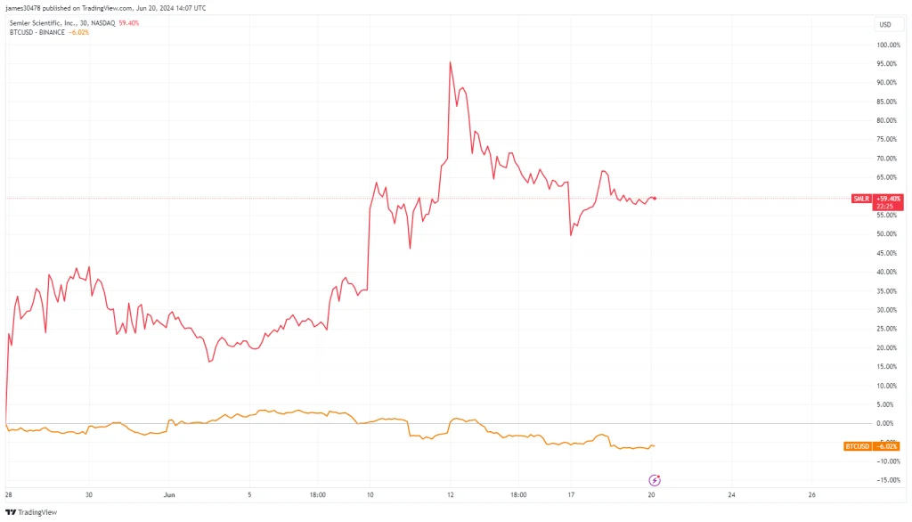 Examining Share Price Performance of Companies Adopting Bitcoin (BTC)