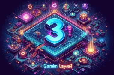 The image's purpose is to visually convey the advanced, community-driven nature of Gam3, highlighting its AI and blockchain integration, and to attract readers to the news article.