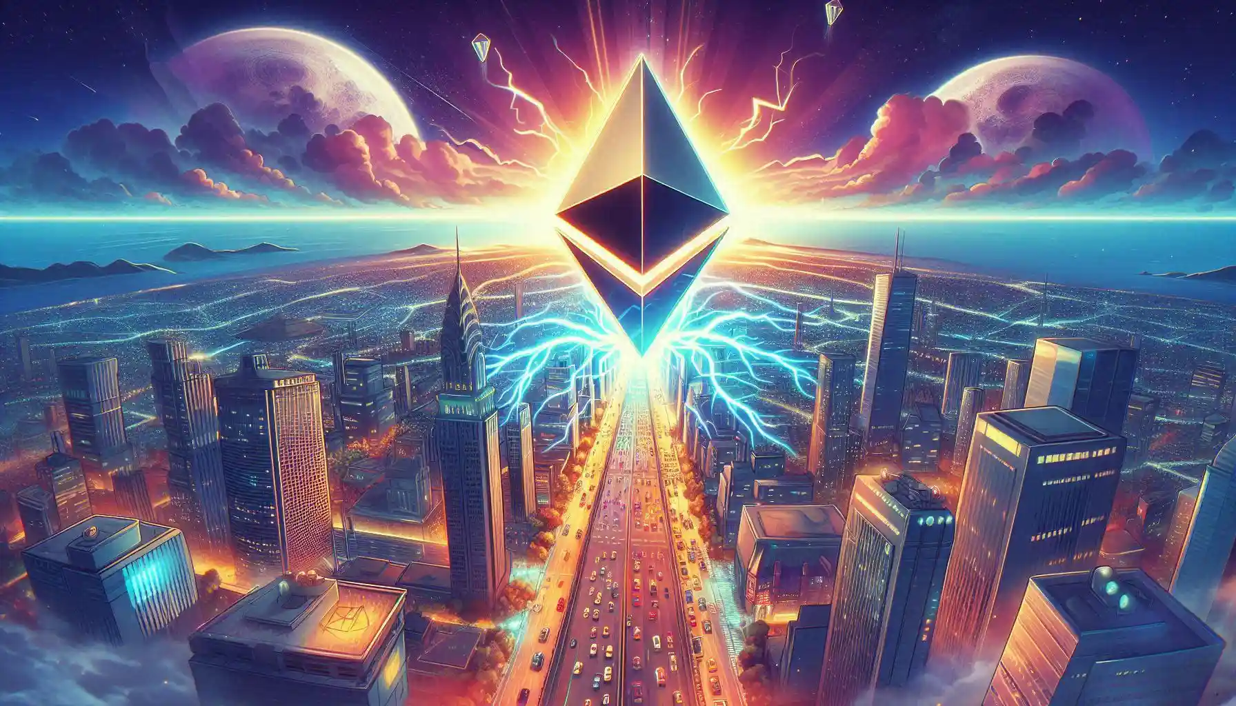 The purpose of the image is to visually convey Ethereum's significant price surge and the anticipation surrounding the upcoming launch of spot Ethereum ETFs, enhancing the appeal and informativeness of the news article thumbnail.