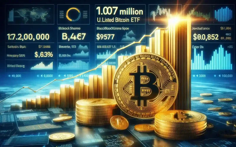 US Bitcoin ETFs now hold 1 million Bitcoin worth $96 billion